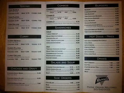 rascals teriyaki grill menu|RASCALS TERIYAKI GRILL